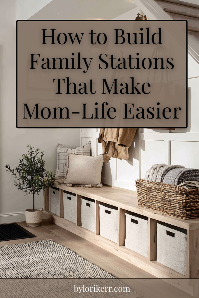 Family stations checklist for moms: entryway, kitchen, car, bedroom